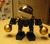 Biped with transparent head